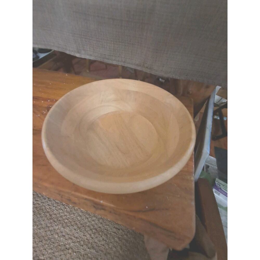 MCM Tuttocasa Inlaid Wooden Bowl 12 "Handmade Mid Century Modern